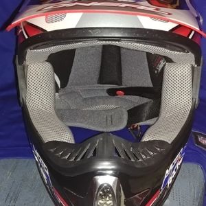 O'Neal motocross Helmet w/ goggles and carrying ba